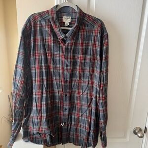 LL Bean Flannel Shirt Men's Scotch Plaid Traditional Fit Size XXL